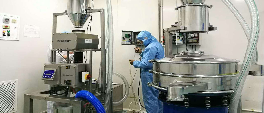 原料藥篩分輸送生產線